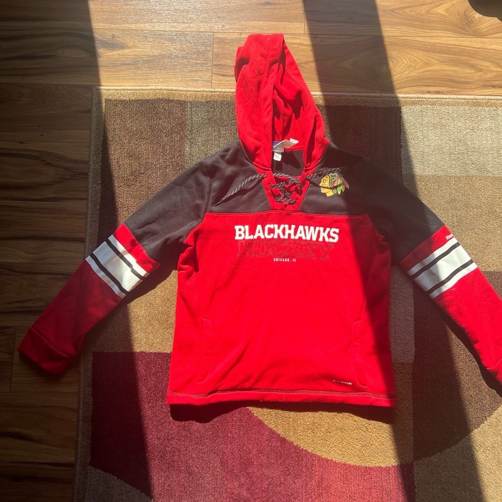 Reebok Red and Black Hoodie